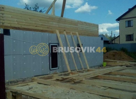 Дом 8х9 м из профилированного бруса 145х195 мм в г. Кострома, ул. Космонавтов, д. 43