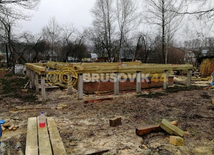 Двухэтажный дом 9х10 м из профилированного бруса 145х195 мм в СНТ Шараповские сады, городской округ Серпухов, Московская область