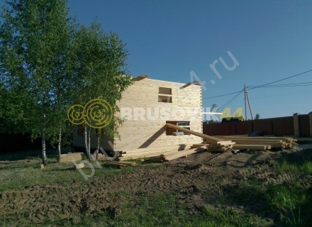 Дом по индивидуальному проекту из профилированного бруса 145х195 мм