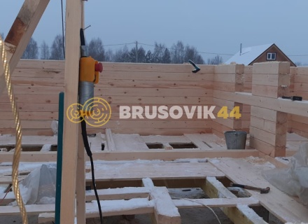 Баня 6х6м по проекту №15 из профилированного бруса 145х145мм в д. Глазово, Можайский район, Московская облать