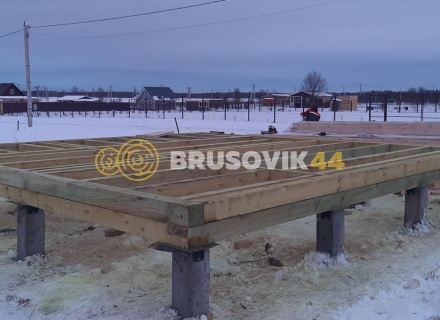 Баня 6х6м по проекту №15 из профилированного бруса 145х145мм в д. Глазово, Можайский район, Московская облать