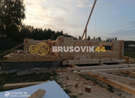 Дом 9х11м из профилированного бруса 145х195мм с рубкой углов &quot;в чашу&quot; по индивидуальному проекту в д. Иванцево, Ивановский р-н