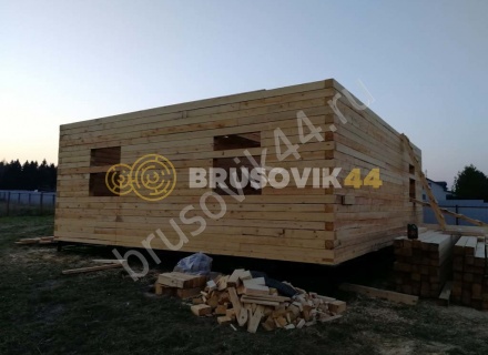 Дом из обрезного бруса 150х150 мм по индивидуальному проекту 