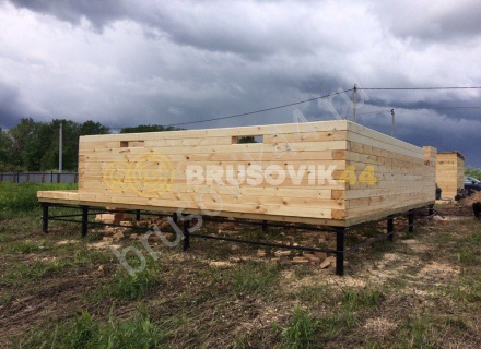 Деревянный дом из бруса с мансардой