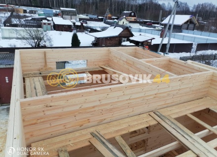 Дом 6х8м с террасой из профилированного бруса 145х145мм по индивидуальному проекту в СНТ Майский, г. Кострома