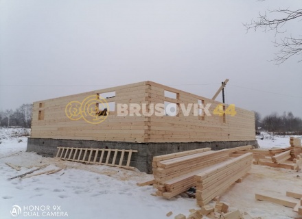 Дом 9х12м из профилированного бруса 145х145 мм в д. Мытишино, Угранский район, Смоленская область