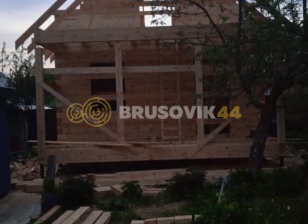 Дом 6х6м из обрезного бруса 150х150мм по индивидуальному проекту в с. Бибирево, Ивановский район