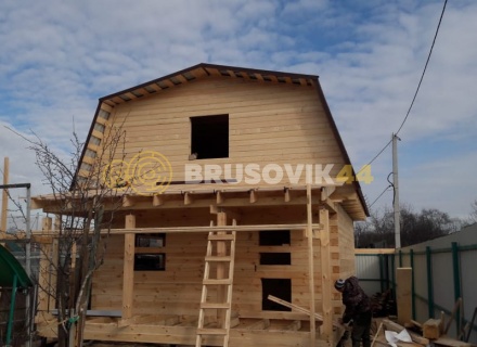 Дом 6х8 м из профилированного бруса 145х145 мм в Ивантеевке