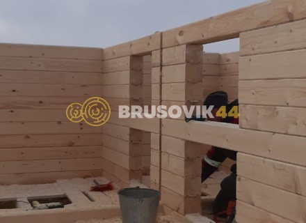 Баня 6х6м по проекту №15 из профилированного бруса 145х145мм в д. Глазово, Можайский район, Московская облать