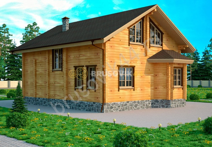 Проект №41 дома из бруса 11,2х9,22