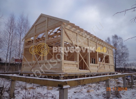  Дом 6,2х12,2 м из профилированного бруса 145х145 мм