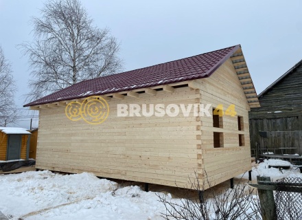 Дом 6х9м из профилированного бруса 145х145мм по индивидуальному проекту в д. Исады, Любимский р-н., Ярославская область