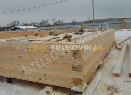 Дом по проекту № 41 из проф. бруса 145х195 мм