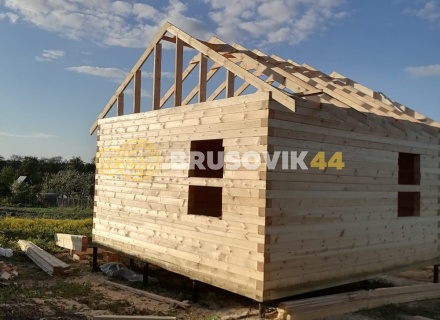 Дом 6х6м по индивидуальному проекту профилированного бруса 145х145мм в д. Яковлево, Тутаевский район, Ярославская область