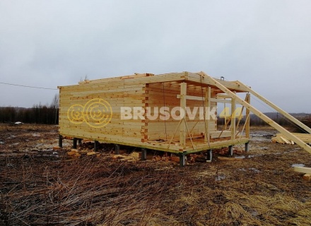 Дом 9х9 из профилированного бруса 145х195 мм, Костромская область, поселок Зарубино