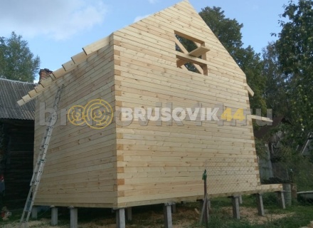 Дом 6х8 м из профилированного бруса 145х195 мм в Ярославской области