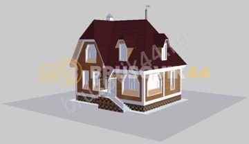 Проект №5 дома из бруса 8х9,5
