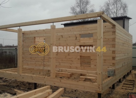 Дом 6х8 м из профилированного бруса 145х145 мм в Ивантеевке