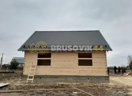 Дом 8х9 м из профилированного бруса по проекту № 21 в д. Соболево, городской округ Ликино-Дулёво, МО