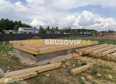 Дом 9х11м из профилированного бруса 145х195мм с рубкой углов &quot;в чашу&quot; по индивидуальному проекту в д. Иванцево, Ивановский р-н