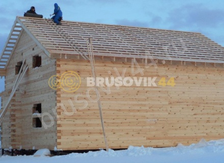 Дом по проекту № 41 из проф. бруса 145х195 мм