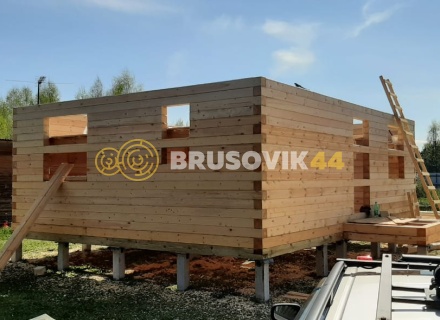 Дом 6х8м по проекту № 66 из профилированного бруса 145х145мм в СНТ Восток, Петушинский район, Владимирская область