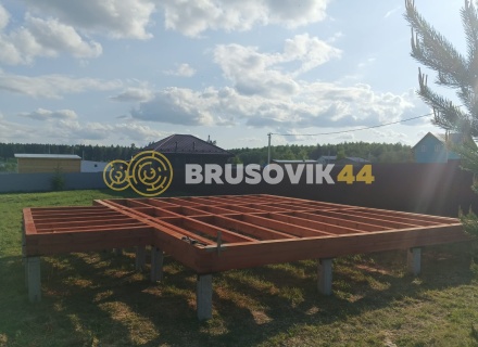 Дом 6х8м из профилированного бруса 145х145мм по проекту № 20 в д. Бунятино, Торжокский р-н., Тверская обл.