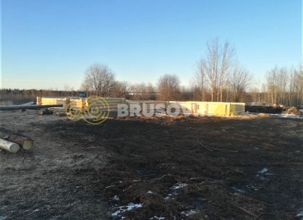 Баня 6х9 м в полтора этажа из строганного бревна ручной рубки в д. Никитское, городской округ Истра, Московская область