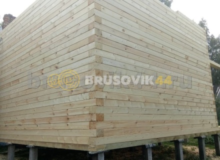 Дом 6х8 м из профилированного бруса 145х195 мм в Ярославской области