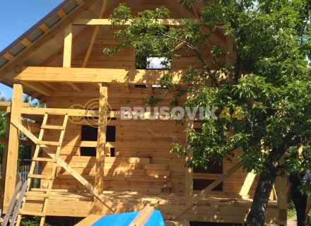 Дом 6х6м из обрезного бруса 150х150мм по индивидуальному проекту в с. Бибирево, Ивановский район