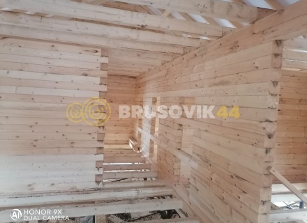 Дом 9х12 м из профилированного бруса 145х145 мм по индивидуальному проекту в городе Струнино, Владимирская область