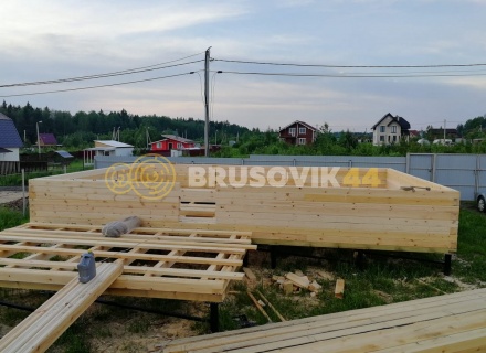 Дом 6х9 м из профилированного бруса 145х145 мм в коттеджном посёлке Барсово, д. Малые Петрищи, городской округ Щёлково, Московская область