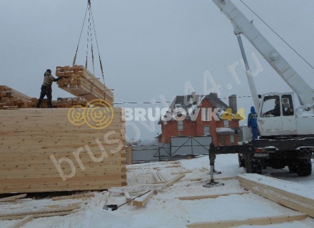 Дом по проекту № 41 из проф. бруса 145х195 мм