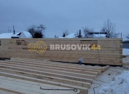 Двухэтажный дом 6х12м с террасой 3х6м из обрезного бруса 150х150мм по индивидуальному проекту в г. Иваново