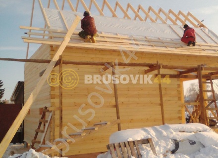 Дом по проекту заказчика из профилированного бруса 145х145 мм