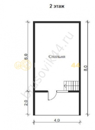 Проект №24 дома из бруса 6х8