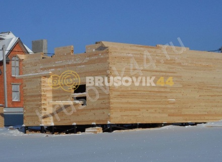 Дом по проекту № 41 из проф. бруса 145х195 мм