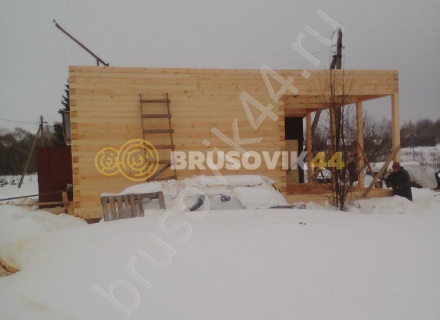 Дом по проекту заказчика из профилированного бруса 145х145 мм