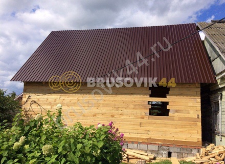 Дом из бруса по проекту заказчика