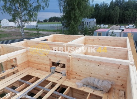 Дом 9х11м из профилированного бруса 145х195мм с рубкой углов &quot;в чашу&quot; по индивидуальному проекту в д. Иванцево, Ивановский р-н