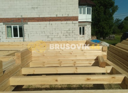 Дом 7,5х9м из профилированного бруса 145х145мм по проекту № 2 в д. Богданово, Рязанская область