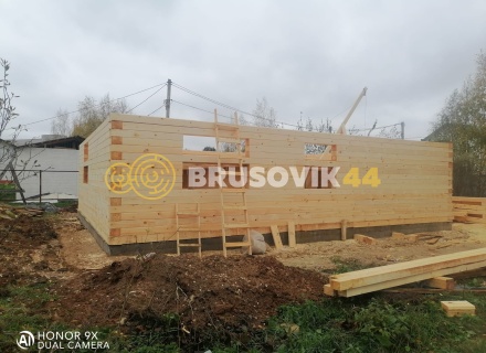 Дом 8х10м из профилированного бруса 145х195мм по индивидуальному проекту в посёлке Зелёная Роща, Угличский район, Ярославская область