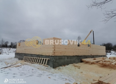 Дом 9х12м из профилированного бруса 145х145 мм в д. Мытишино, Угранский район, Смоленская область