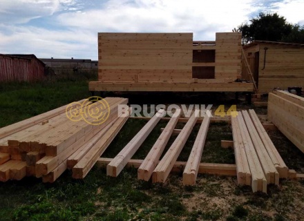 Дом 6х9 м из профилированного бруса 145х145 мм в деревне Соловачево, Ухоловский район, Рязанская область