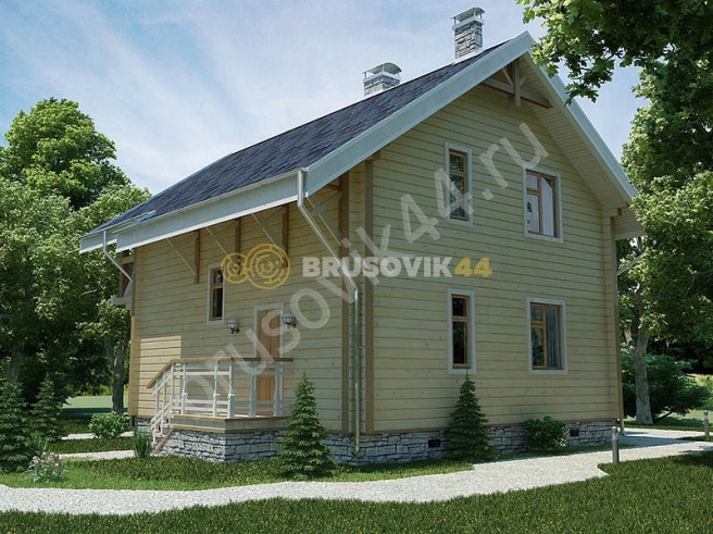 Проект №50 дома из бруса 8x9