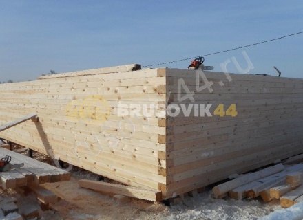 Дом по проекту № 41 из проф. бруса 145х195 мм