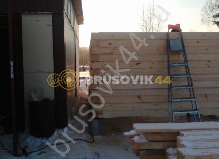 Дом по проекту заказчика из профилированного бруса 145х145 мм