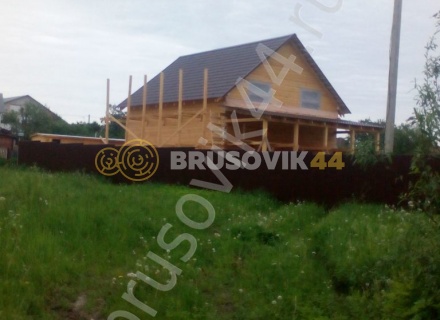 Дом из бруса на участке заказчика