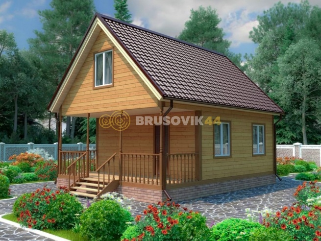 Проект №81 дома из бруса 6х8