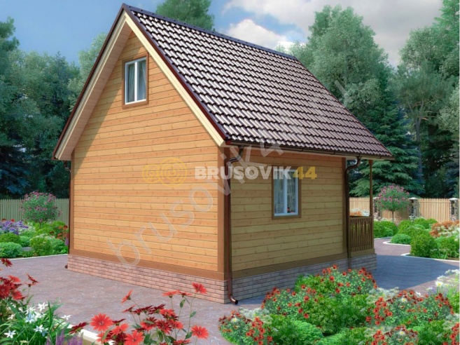 Проект №72 дома из бруса 6х6